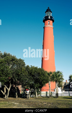 Ponce de Leon Inlet Lighthosue in Ponce Inlet, Florida Stockfoto