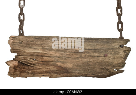 Vintage Schild isoliert auf weißem Hintergrund Stockfoto