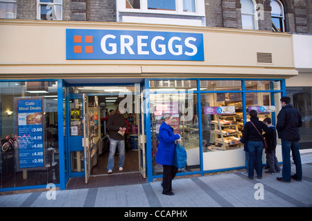 Greggs Bäcker shop Stockfoto