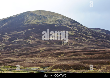 Pass von Drumochter, Straßen- und Rail Pass 452m (1480 Ft), verschneiten im Winter, in der Nähe von Pitlochry, Schottisches Hochland, Grenzen, Schottland Stockfoto