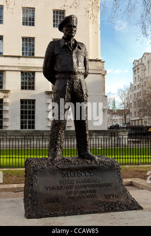 Statue von Bernard Montgomery, 1. Viscount Montgomery von Alamein Stockfoto