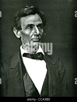 ABRAHAM LINCOLN (1809-1865) US Präsident fotografiert von Alexander Hesler im Jahre 1860 Stockfoto
