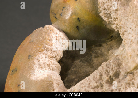 abstrakten Detail einer Speckstein Skulptur geschnitzt von mir Stockfoto