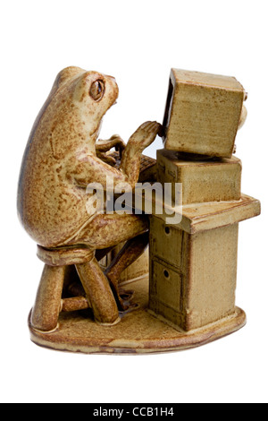 Keramik-Ornament Darstellung einen Frosch mit einem computer Stockfoto