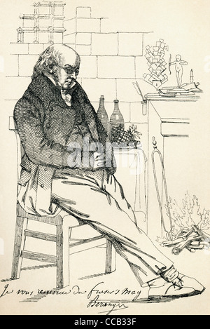 Pierre-Jean De Béranger, 1780 – 1857. Französischer Dichter und chansonnier. Aus die er Portrait Gallery veröffentlicht 1898. Stockfoto