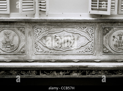 Reisen Fotografie - Innenarchitektur eines traditionellen Baba Nonya Peranakan home Gebäude in Malakka Malakka in Malaysia Südostasien Fernost Stockfoto