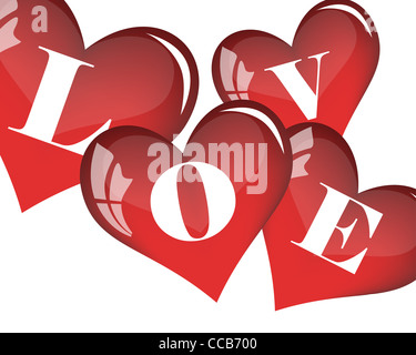 Abstrakte Valentine Tage Hintergrund Rahmen. Vektor-Illustration. Stockfoto