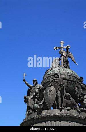 Denkmal des Jahrtausends nach Russland in Groß Nowgorod Stockfoto