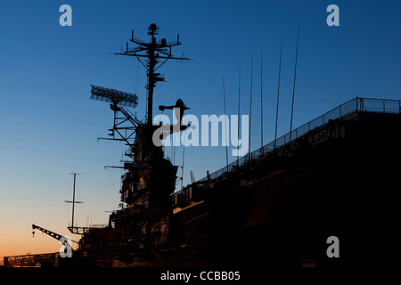 Essex-Klasse-Flugzeugträger USS Hornet US Navy - Alameda, Kalifornien USA Stockfoto