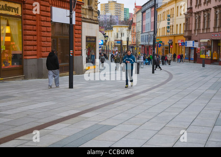 Svoboda der wichtigsten Fußgängerzone Straße Cheb (Eger) Böhmen Tschechien Westeuropa Stockfoto