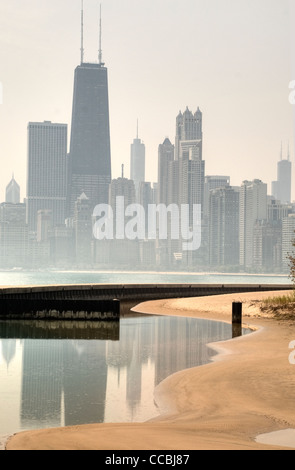 Chicago am Misty Tag Stockfoto