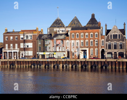 Historic River Yare Waterfront Gebäude Great Yarmouth, England Stockfoto