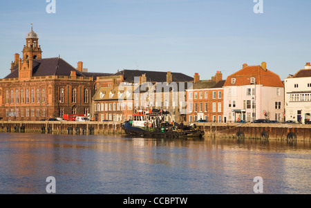 Historic River Yare Waterfront Gebäude Great Yarmouth, England Stockfoto