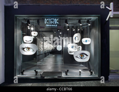 Hippe Brillen Marke Kirks originale eröffnet ihre neue Londoner Flagship-Store auf Conduit Street. Designed By Kampagnendesign, Stockfoto