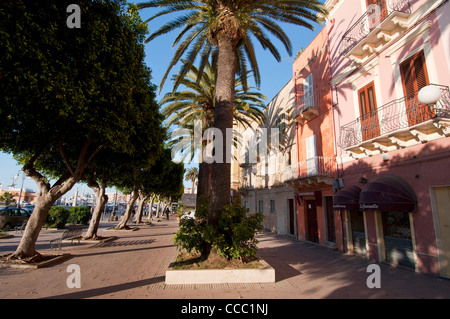 Stadtbild von Carloforte, Insel St. Pietro, Sulcis Iglesiente, Carbonia-Iglesias, Sardinien, Italien, Europa Stockfoto