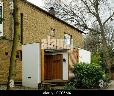 MORRISON HOUSE VERBÜNDETEN UND MORRISON LONDON BLACKHEATH 2009 SCHRÄG HÖHE DER VORDEREINGANG ERWEITERUNG UND RESIDENZ Stockfoto