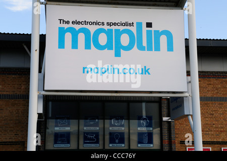 Maplin Elektronik-Fachgeschäft, Cambridge, England, Vereinigtes Königreich Stockfoto