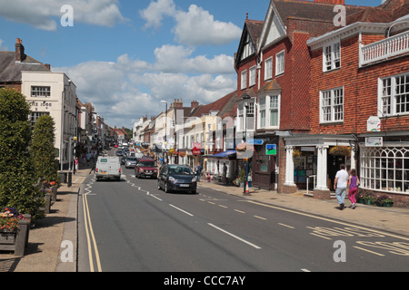 Gesamtansicht nördlich von Schlacht Stadtzentrum, (Ort der Schlacht von Hastings 1066) East Sussex, UK. Stockfoto