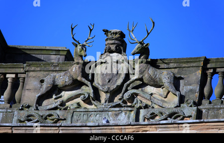 Dach-Detail des Halbmonds in Buxton Stockfoto