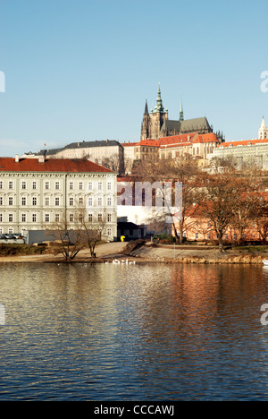 Prager Burg & St-Veits-Dom Prag Tschechische Republik Stockfoto