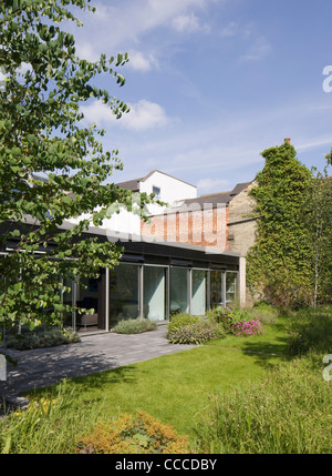 3a Hampstead Lane, Duggan Morris Architects, außen, zeigt die Landschaft Garten Stockfoto