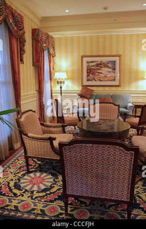 Lobby des Wentworth am Meer Hotel, New Castle, New Hampshire Stockfoto