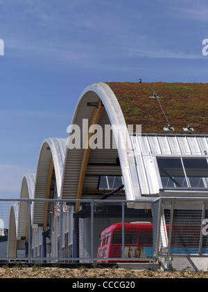 Die neue West Ham Bus Garage für London Busse gehört zu den größten Bus-Garagen In Europa. Dies ist einer der drei Garagen für Tfl Stockfoto