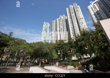 Aberdeen Uferpromenade und Wohnen Wohnung Blöcke Hongkong Sonderverwaltungsregion Hongkong China Asien Stockfoto