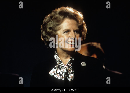 Premierministerin Margaret Thatcher in den 1985 Parteitag der konservativen, Blackpool, England. Stockfoto