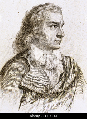 Friedrich Schiller (1759-1805). Deutscher Dichter, Philosoph, Historiker und Dramatiker. Gravur. Stockfoto