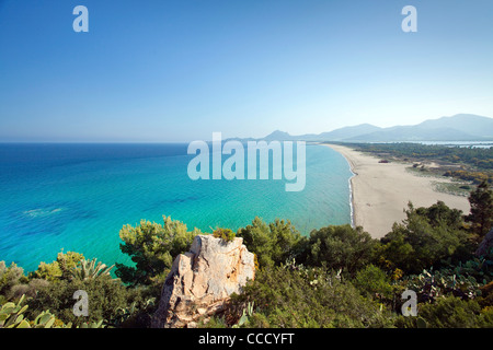 Torre Salinas, Salinas, Capo Picci, Cristolaxedu, Colostrai, Costa Rei. Muravera (CA), Sardinien, Italien, Europa Stockfoto