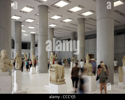 Neue Akropolis-Museum, Athen, Griechenland - archaische Galerie Stockfoto