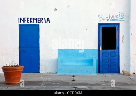 Gefängnis, Cala Olive, Asinara Insel, Porto Torres, Sardinien, Italien, Europa Stockfoto