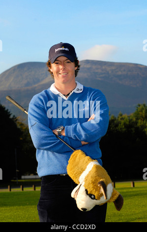 Rory McIlroy am Royal Co. Down Golf Club, Nordirland Stockfoto