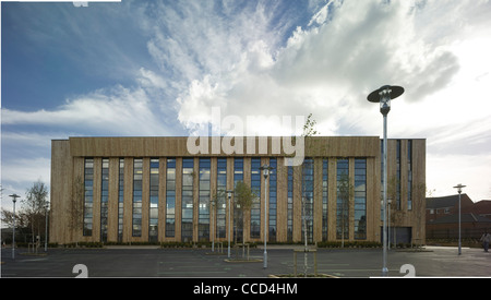 DIE WOODLAND TRUST HQ FEILDEN CLEGG BRADLEY STUDIOS GRANTHAM NOV 2010 NORDANSICHT VOM PARKPLATZ Stockfoto