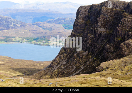 Pass des Viehs, dritte höchste in Schottland, Paul Street & Reiselandschaft fotografieren, Applecross, Wester Ross, Highlands, Schottland Stockfoto