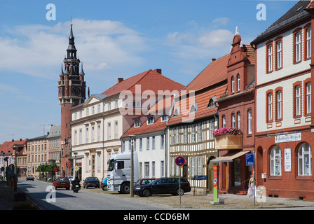 Rathaus der Stadt Dahme in der Mark Brandenburg. Stockfoto