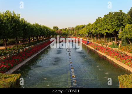 Die Gärten des Alcazar in Córdoba - Spanien Stockfoto