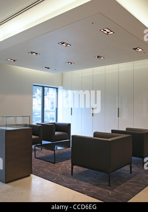 Londoner Hauptsitz der Bank of China, Pringle Brandon, London, 2010, Executive Etage Empfang Stockfoto