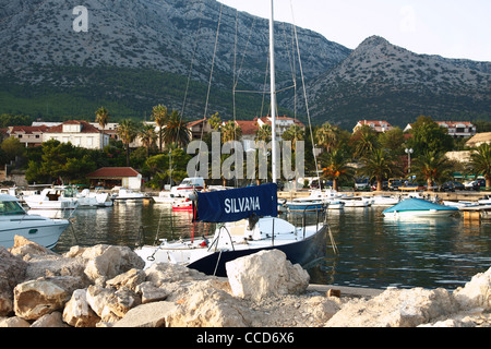 Hafen und Marina in Orebic, Kroatien Stockfoto