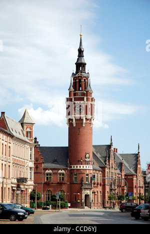 Rathaus der Stadt Dahme in der Mark Brandenburg. Stockfoto