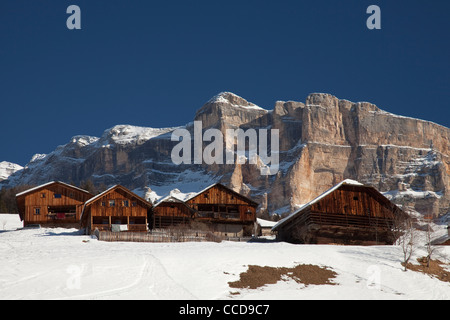 Heiligkreuzkofel 2908m, St. Leonhard, Kreuzkofel Reichweite, Gadertal, Stockfoto