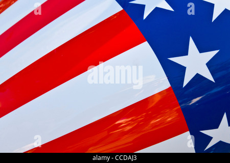 Nahaufnahme der amerikanischen Flagge Stockfoto