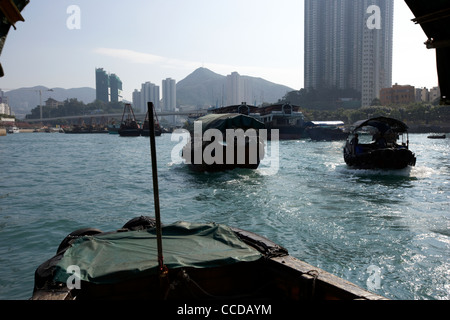 Sampan Bootsfahrt in Aberdeen harbour Hongkong Sonderverwaltungsregion Hongkong China Asien Stockfoto