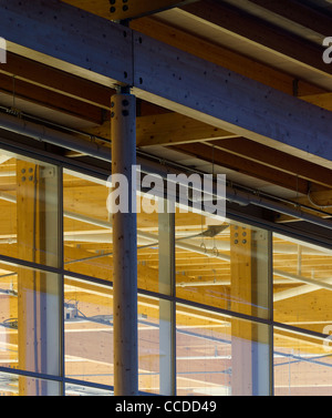 Tesco Cheetham Hill Manchester Michael Aukett Architekten 2009 Energieeffizienz Deatil Dach Holzbau Stockfoto