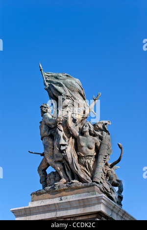 Bronze-Statue vor der Capitolio, Rom, Italien Stockfoto