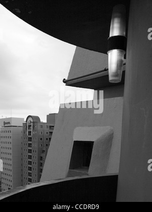 Sky-Neubau von Yoji Watanabe Shinjuku Tokyo Japan 2010 Detail des geformten konkrete Blende Stockfoto