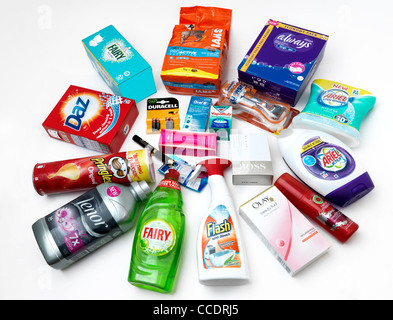 Eine Sammlung von Procter und Gamble-Produkte Stockfoto