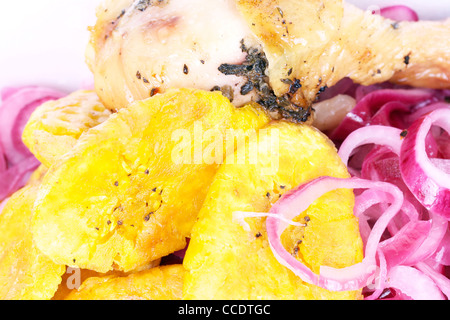 Dominikaner Essen für die lokale Bevölkerung Stockfoto