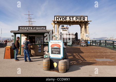 Hyde Street Pier - San Francisco, Kalifornien Stockfoto